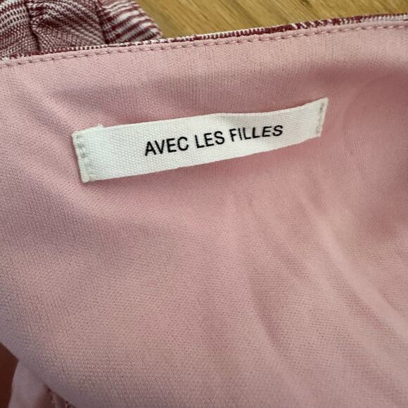 Avec Les Filles Plaid Midi Dress with Front Zipper – Size M - Picture 2 of 5